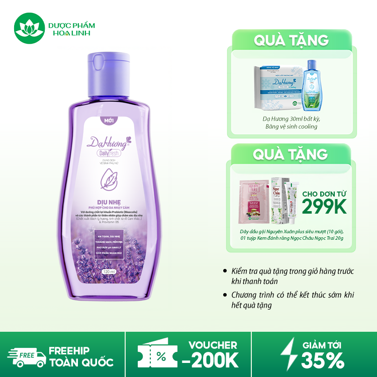 Dung dịch vệ sinh Dạ Hương Daily Fresh Dịu nhẹ