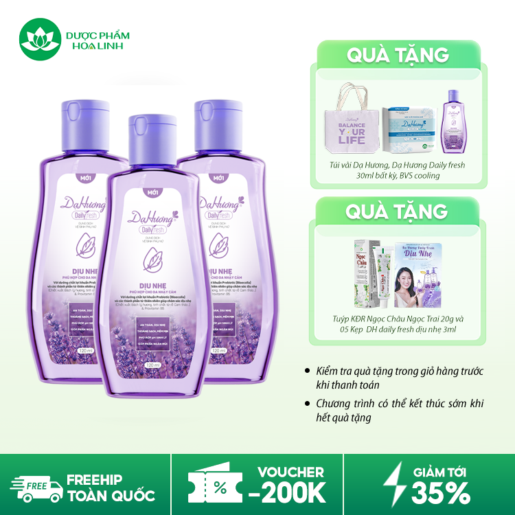 Dung dịch vệ sinh Dạ Hương Daily Fresh Dịu nhẹ Dung dịch vệ sinh Dạ Hương Daily Fresh Dịu nhẹ