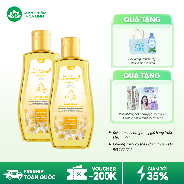 Dung Dịch Vệ Sinh Phụ Nữ Dạ Hương Daily Fresh Moisture