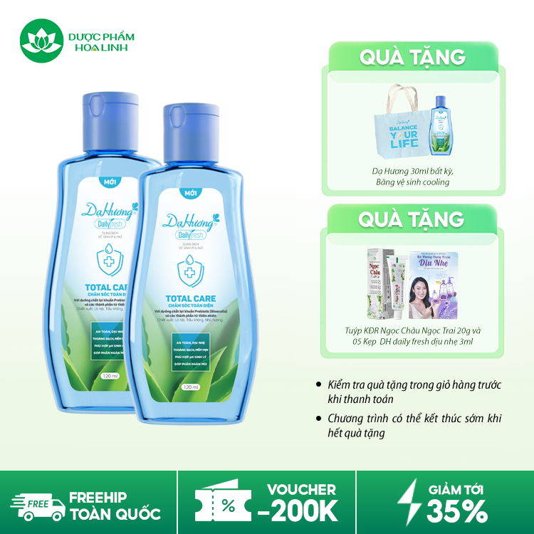 Dung Dịch Vệ Sinh Phụ Nữ Dạ Hương Daily Fresh Total Care