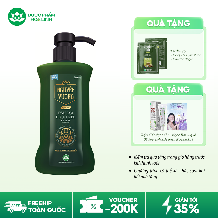 Dầu gội dược liệu Nguyên Vương lịch lãm
