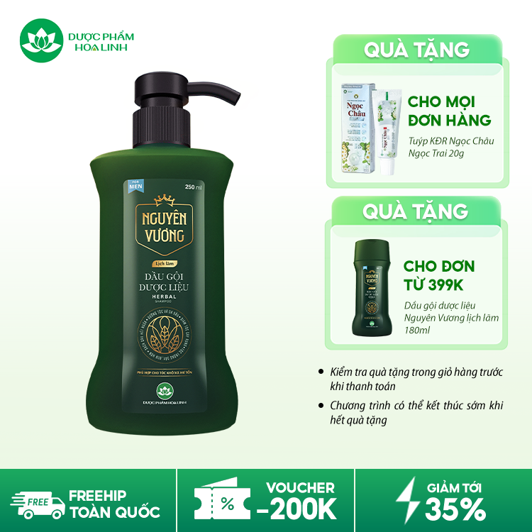 Dầu gội dược liệu Nguyên Vương lịch lãm