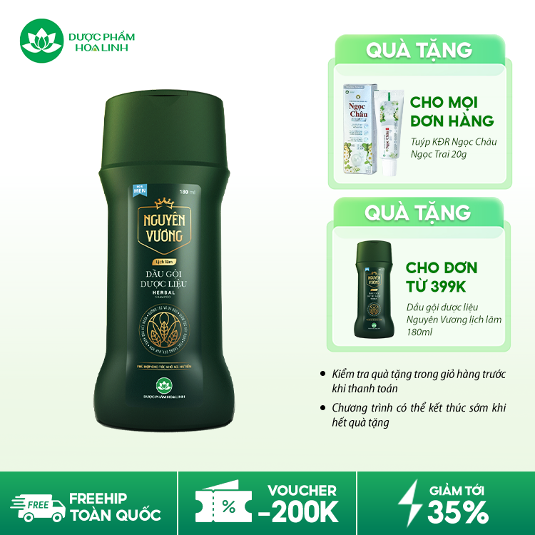 Dầu gội dược liệu Nguyên Vương lịch lãm