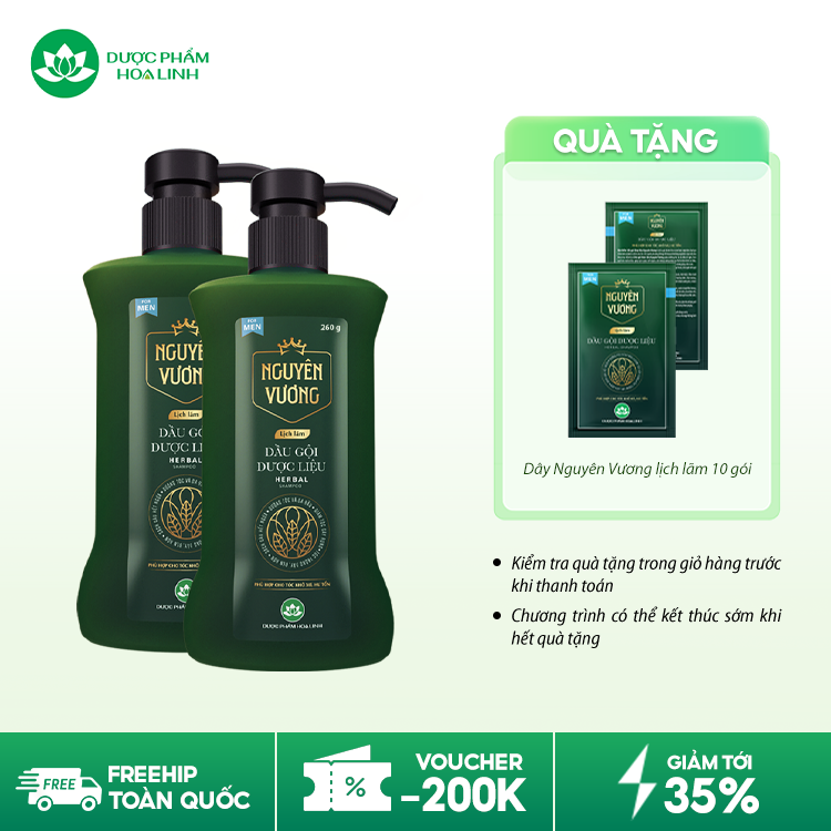 Dầu gội dược liệu Nguyên Vương lịch lãm