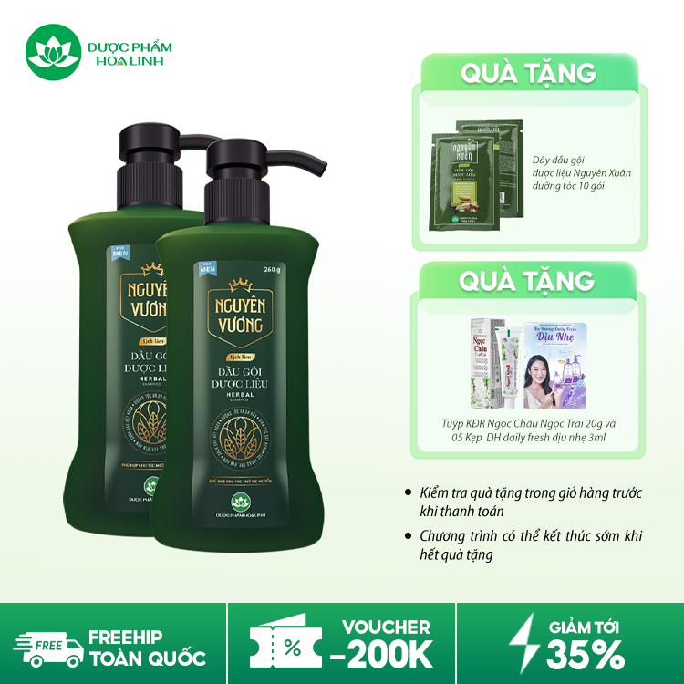 Dầu gội dược liệu Nguyên Vương lịch lãm