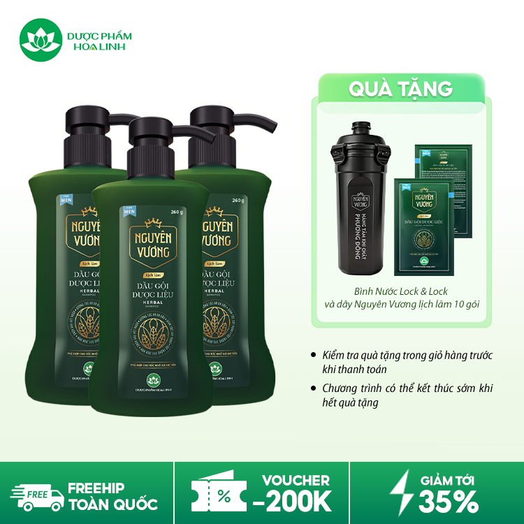 Dầu gội dược liệu Nguyên Vương lịch lãm