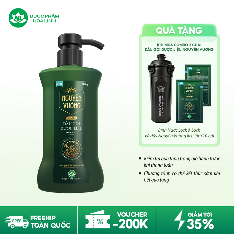 Dầu gội dược liệu Nguyên Vương lịch lãm