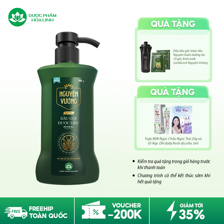 Dầu gội dược liệu Nguyên Vương lịch lãm