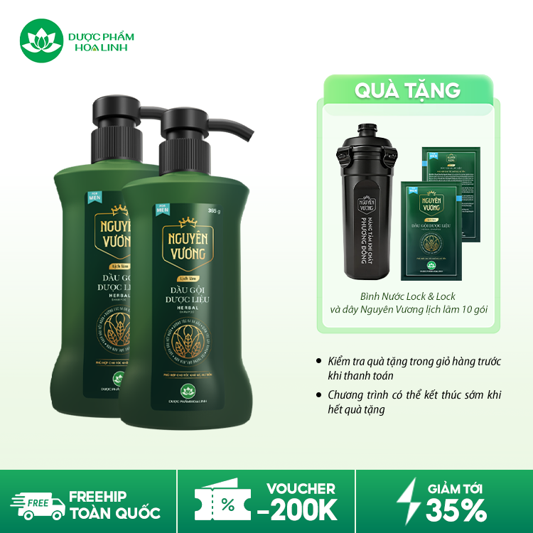 Dầu gội dược liệu Nguyên Vương lịch lãm