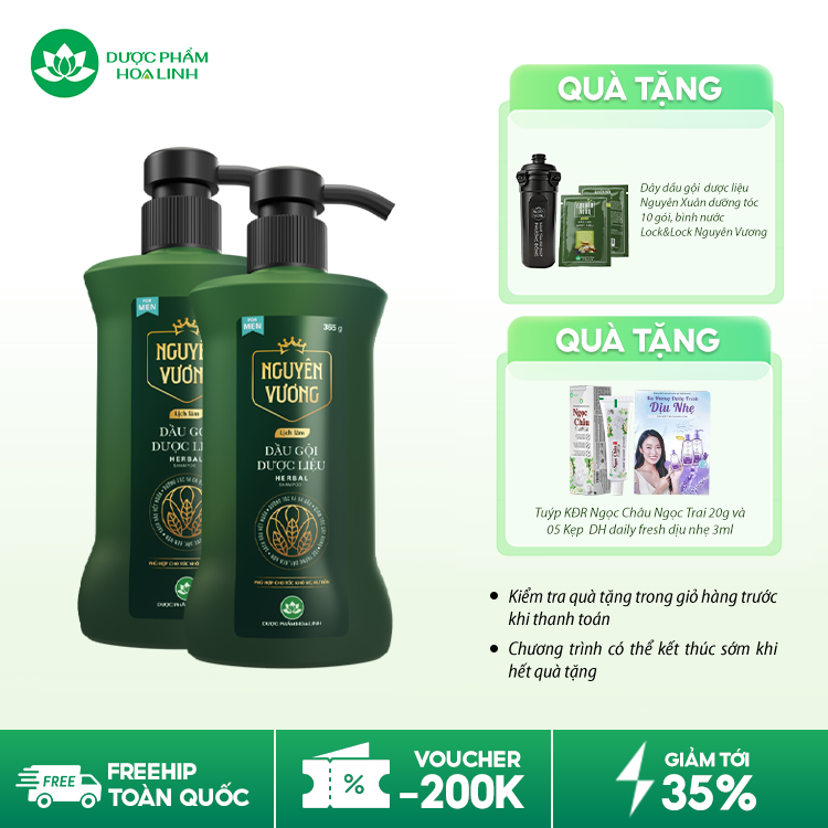 Dầu gội dược liệu Nguyên Vương lịch lãm