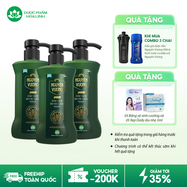 Dầu gội dược liệu Nguyên Vương lịch lãm