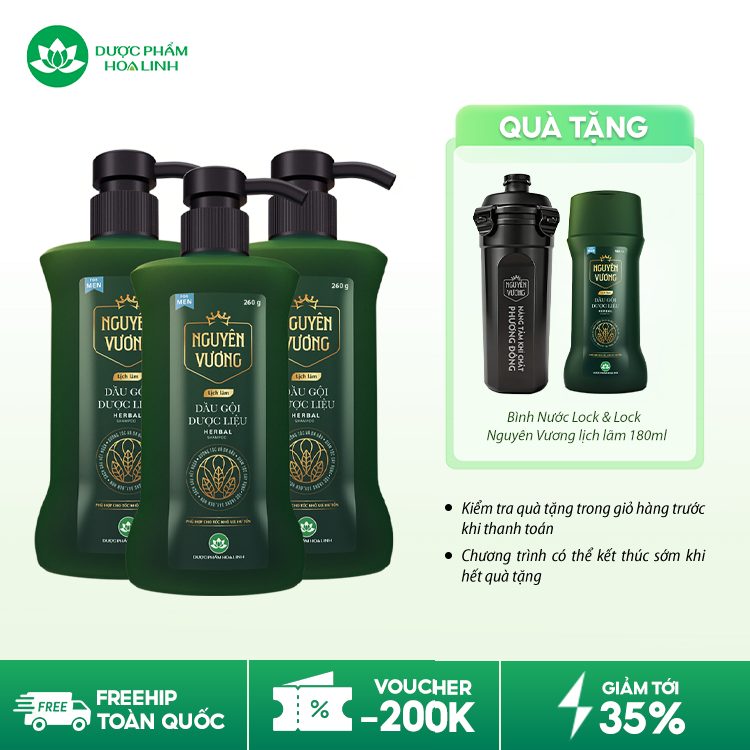Dầu gội dược liệu Nguyên Vương lịch lãm