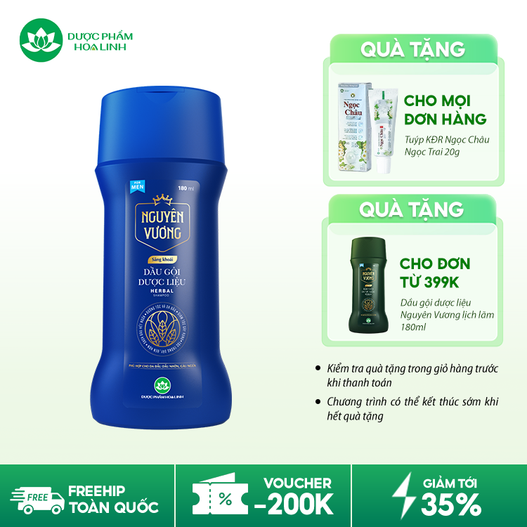 Dầu gội dược liệu Nguyên Vương Sảng khoái