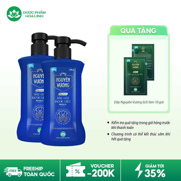 Dầu gội dược liệu Nguyên Vương Sảng khoái