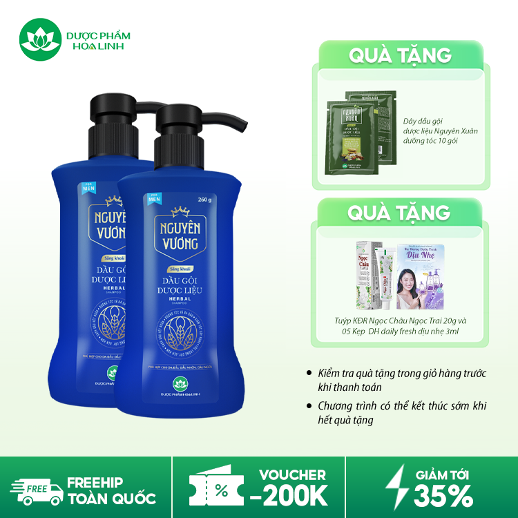 Dầu gội dược liệu Nguyên Vương Sảng khoái