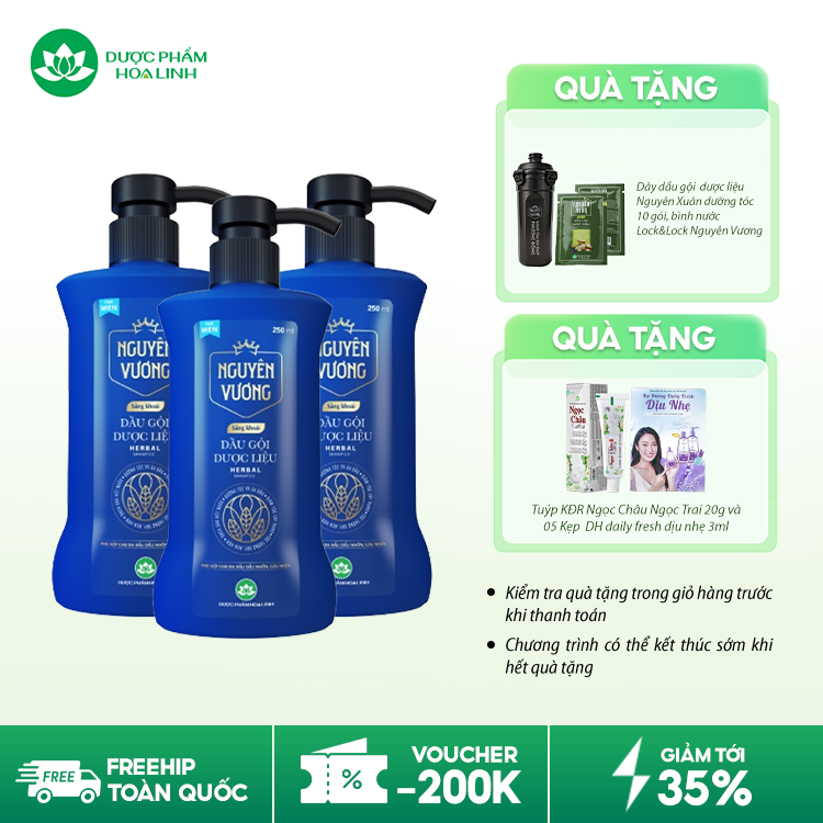 Dầu gội dược liệu Nguyên Vương Sảng khoái