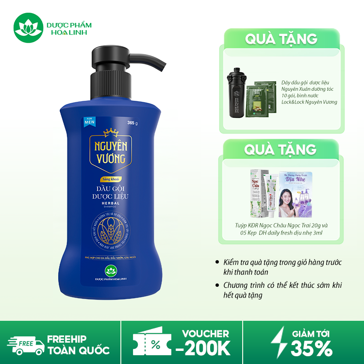Dầu gội dược liệu Nguyên Vương Sảng khoái