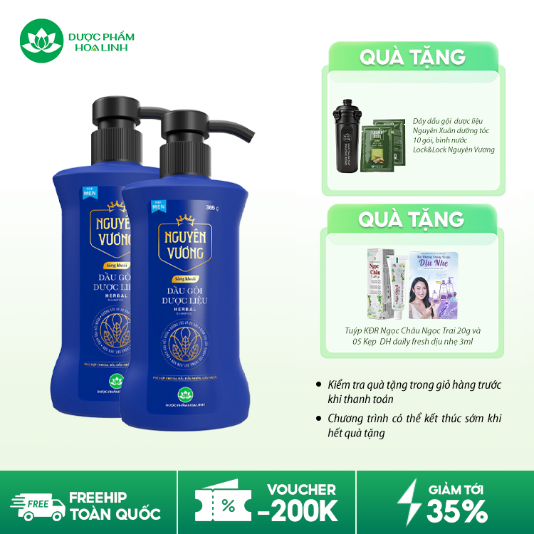 Dầu gội dược liệu Nguyên Vương Sảng khoái