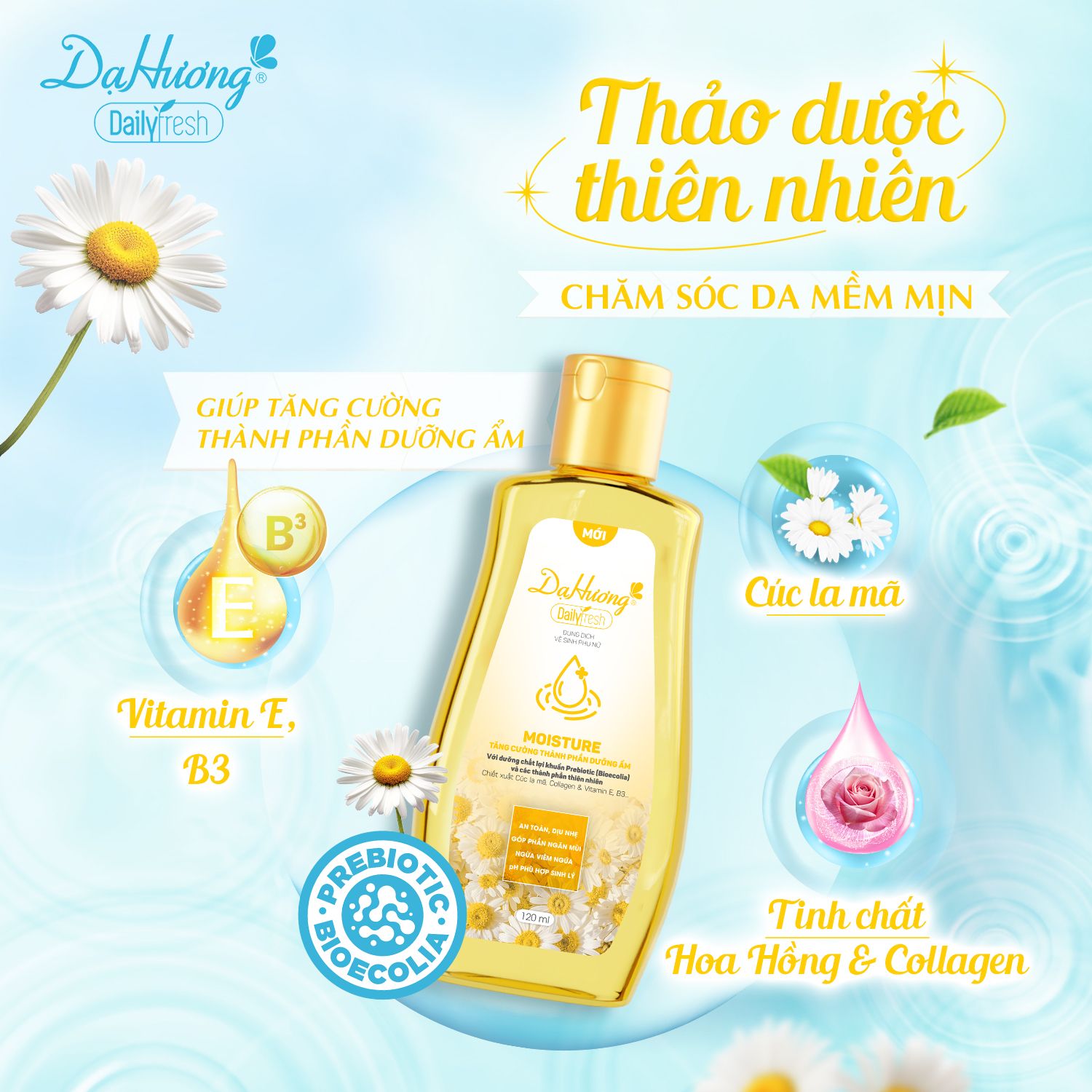 Thành phần dung dịch vệ sinh Dạ Hương Daily Fresh Moisture