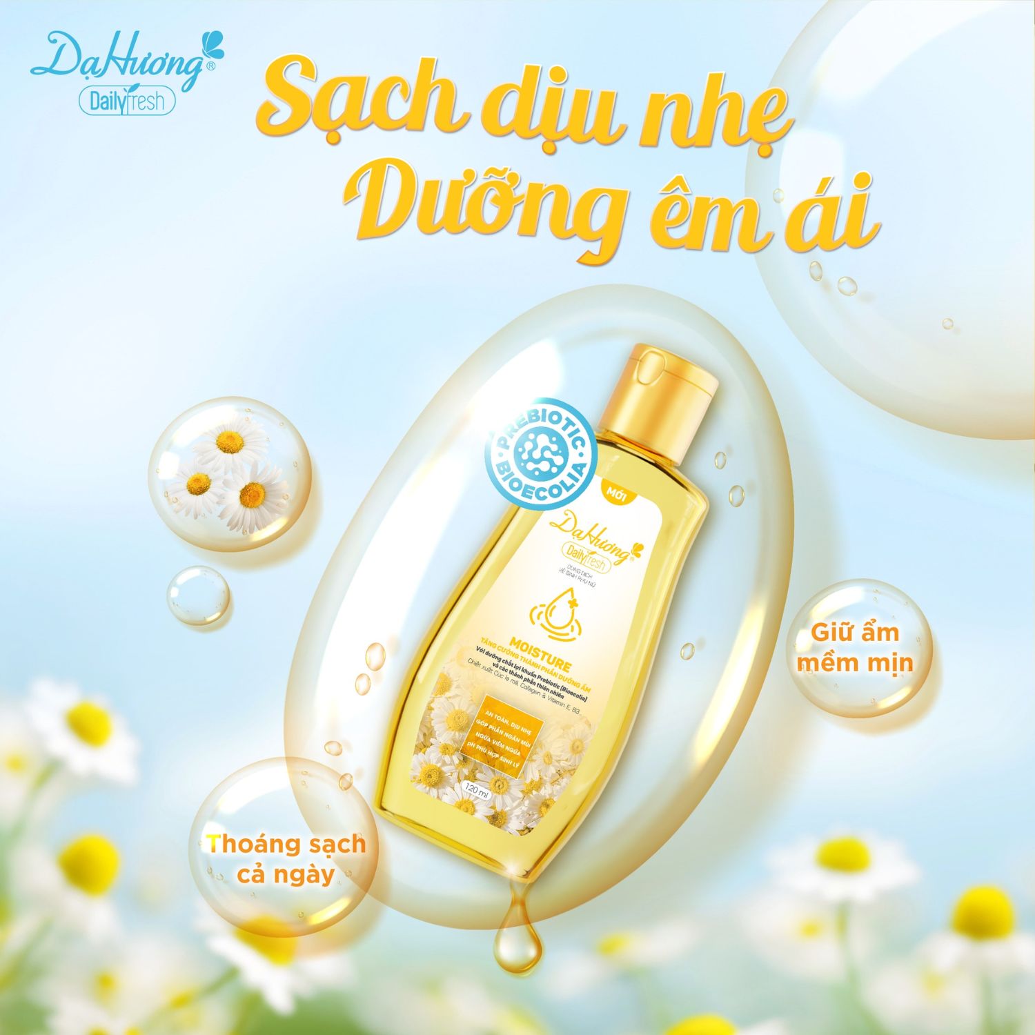 Công dụng dung dịch vệ sinh Dạ Hương Daily Fresh Moisture