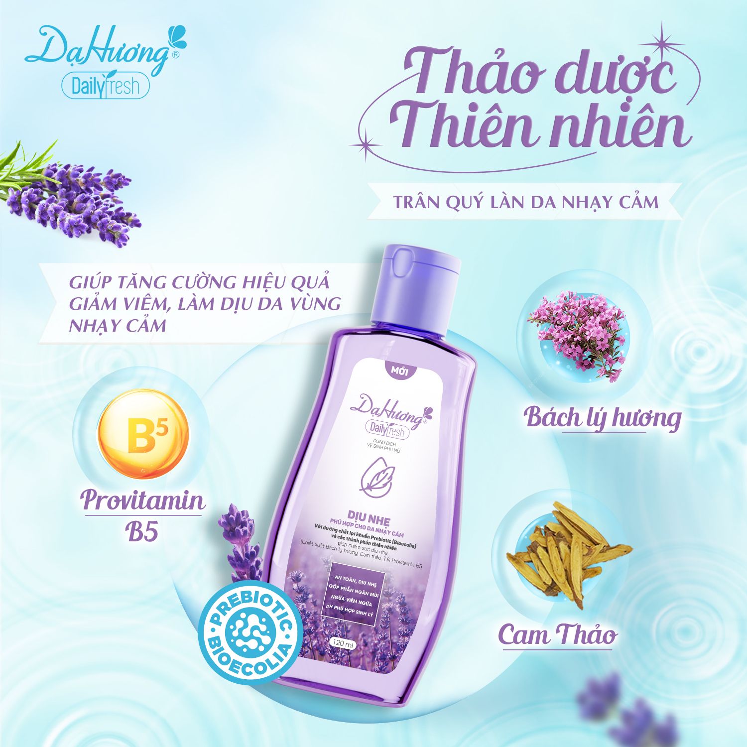 Thành phần dung dịch vệ sinh Dạ Hương Daily Fresh Sensitive