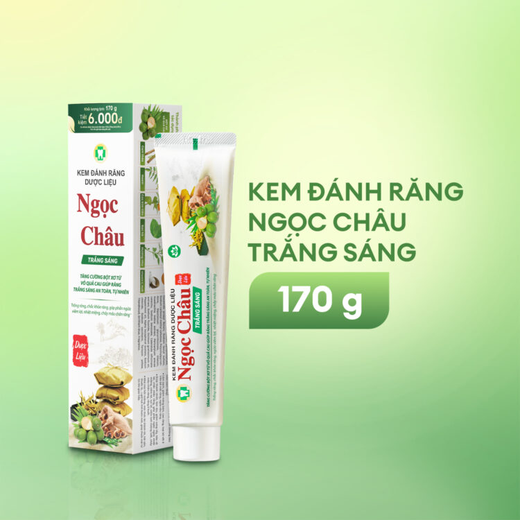 Kem đánh răng Ngọc Châu trắng sáng 170g
