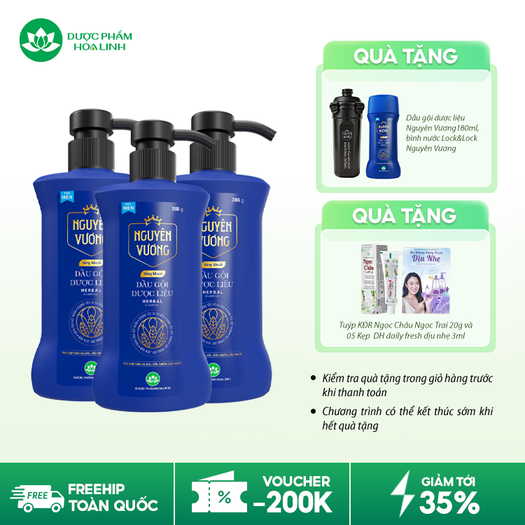 Dầu gội dược liệu Nguyên Vương Sảng khoái