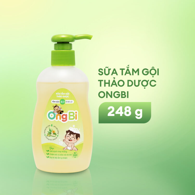 Sữa tắm gội thảo dược Ong Bi 248 gram