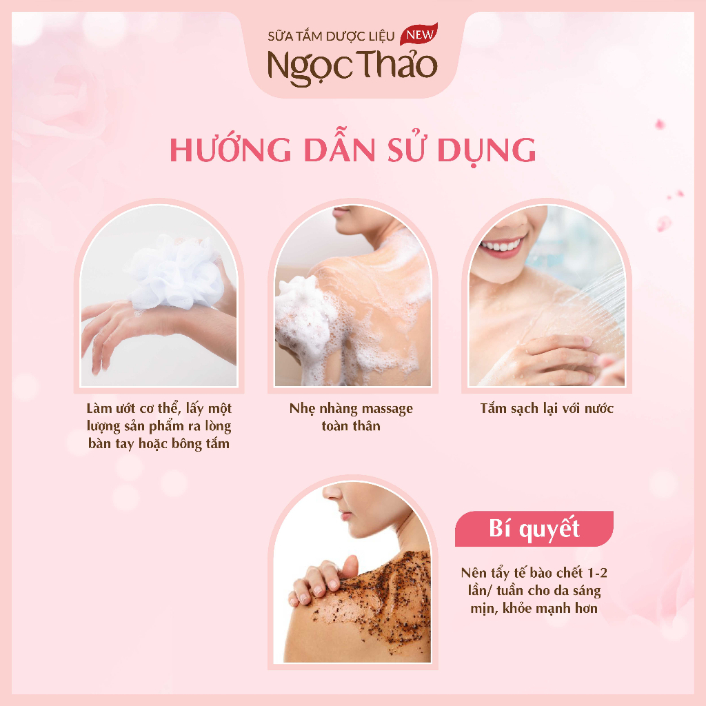 Hướng dẫn sử dụng sữa tắm Ngọc Thảo chuyên sâu