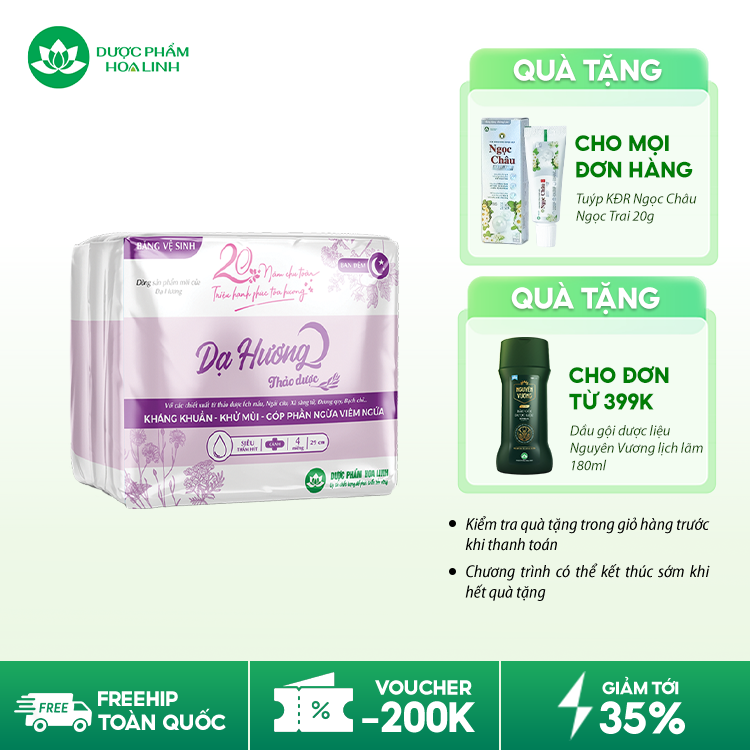 Băng vệ sinh thảo dược Dạ Hương