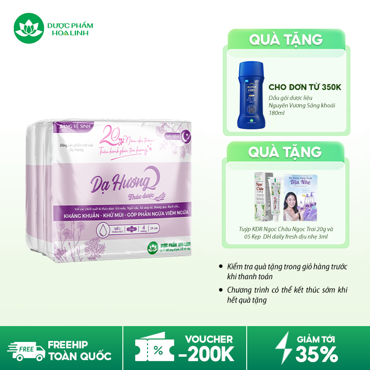 Băng vệ sinh thảo dược Dạ Hương Băng vệ sinh thảo dược Dạ Hương