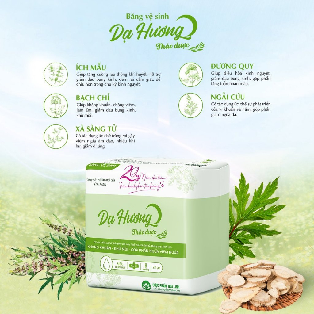 Thành phần băng vệ sinh Dạ Hương
