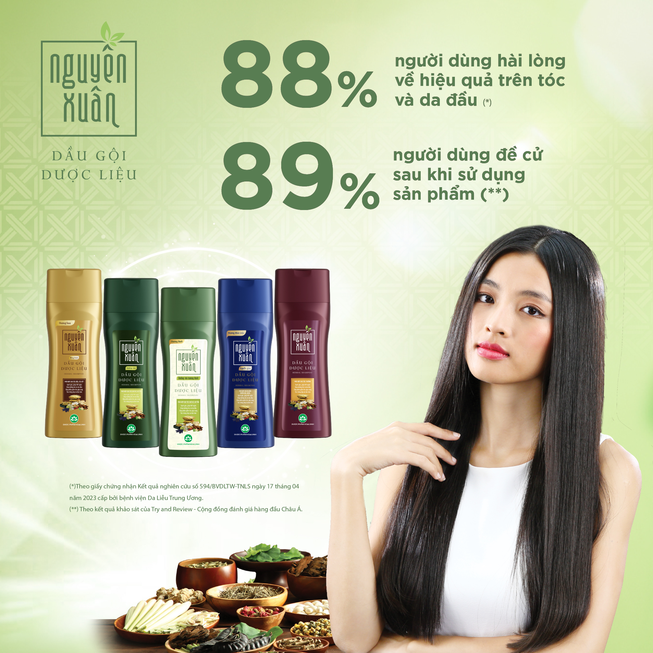 Chứng nhận dầu gội Nguyên Xuân hương bưởi