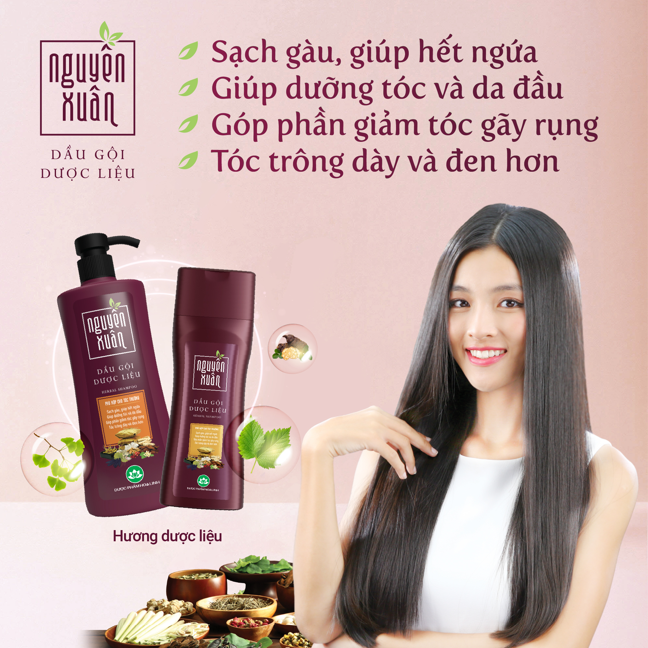 Công dụng dầu gội Nguyên Xuân nâu