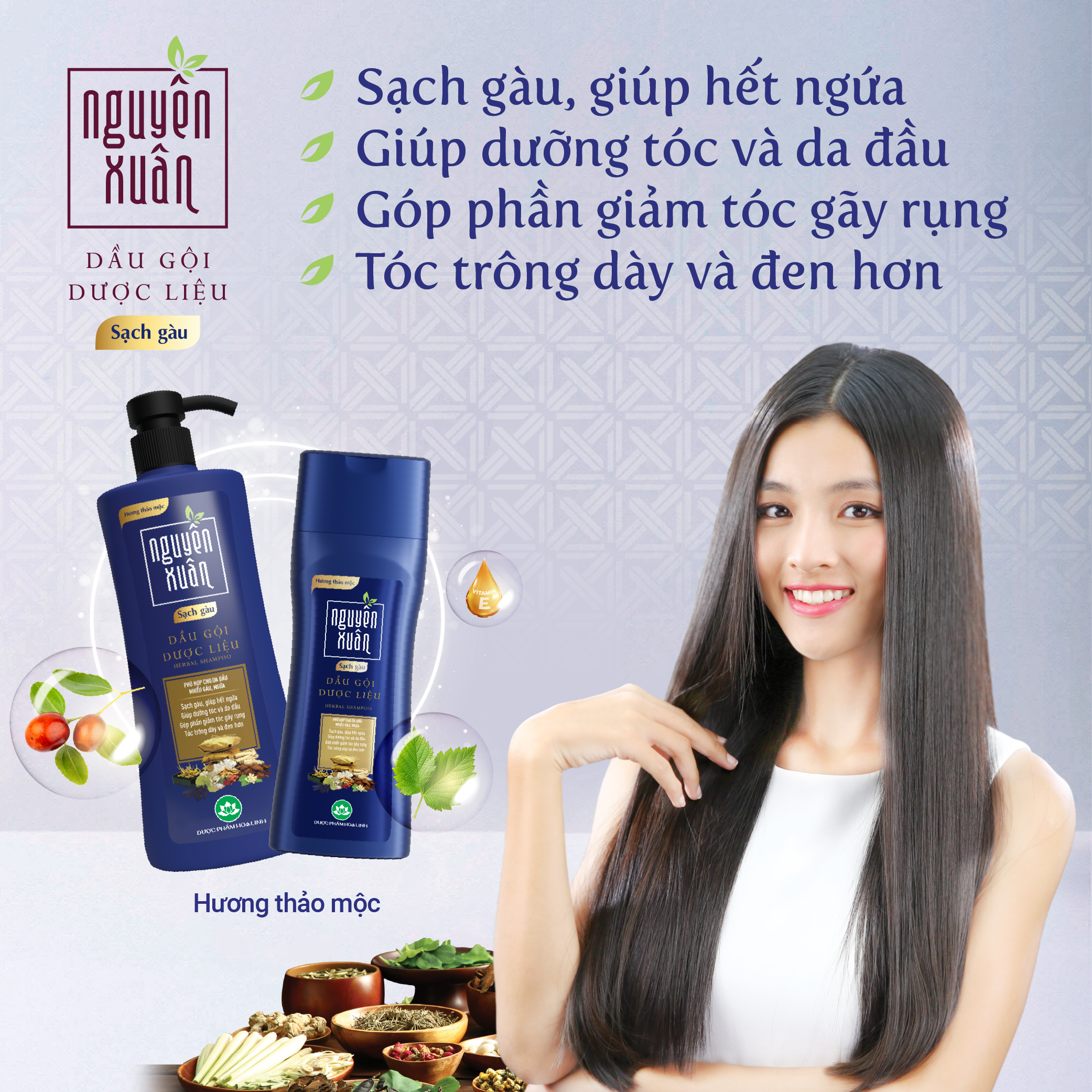 Công dụng dầu gội Nguyên Xuân sạch gàu