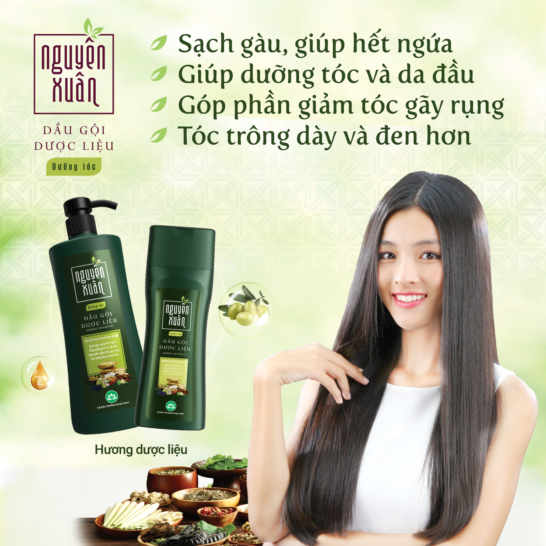 Công dụng Nguyên Xuân xanh dưỡng tóc