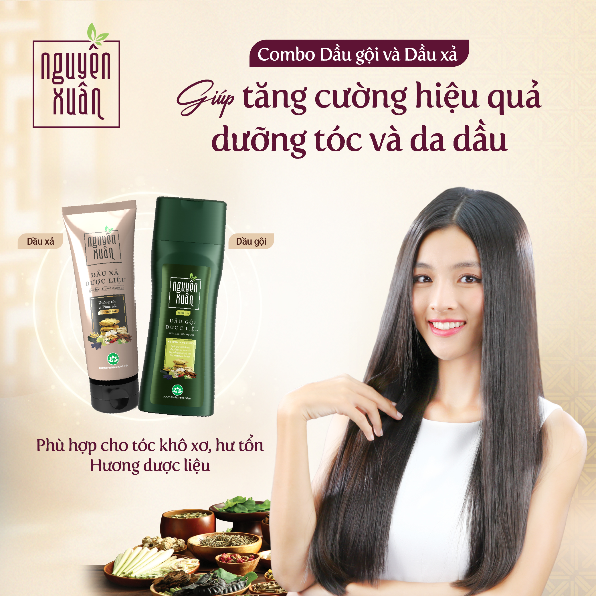 Công dụng dầu xả dược liệu Nguyên Xuân