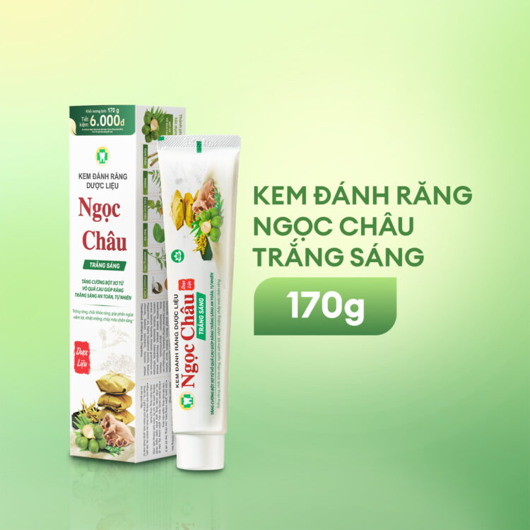 Kem đánh răng Ngọc Châu trắng sáng 170g