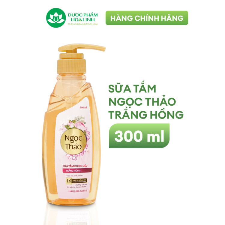 Sữa tắm Dược liệu Ngọc Thảo Trắng hồng