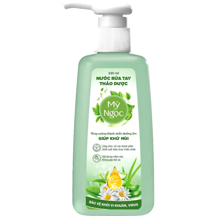 Nước rửa tay thảo dược Mỹ Ngọc 230ml