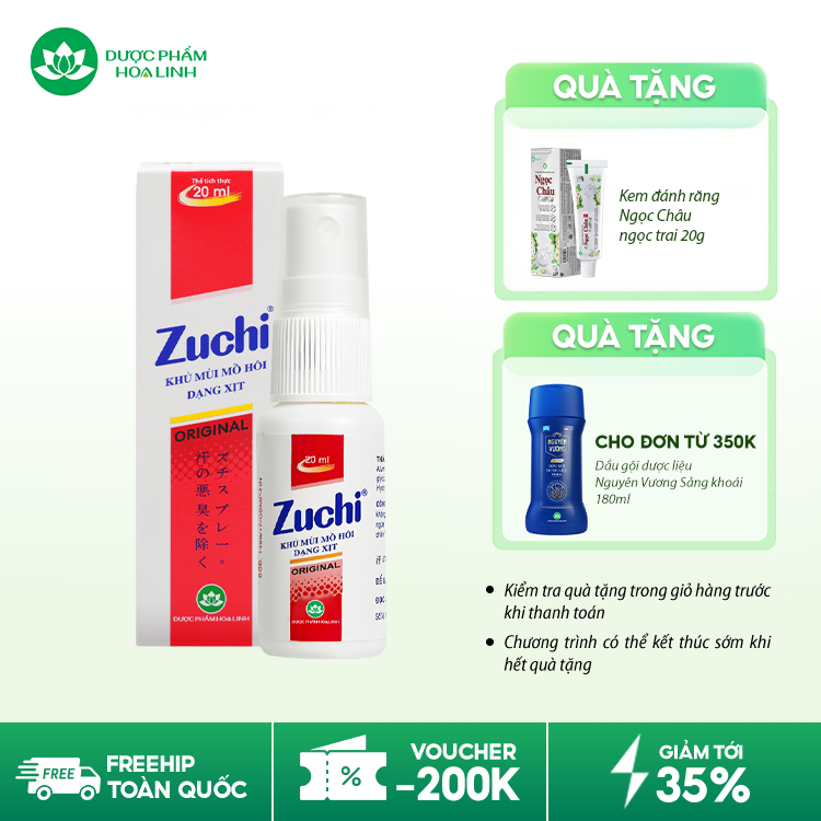 Xịt Khử Mùi Cơ Thể Zuchi ( Giao ngẫu nhiên)