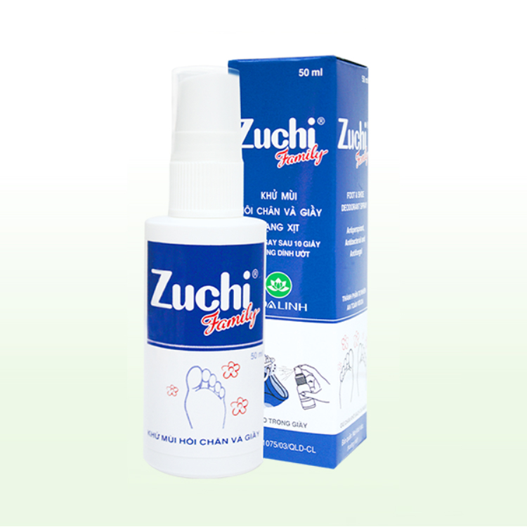Xịt khử mùi hôi chân và giày (hương quế) Zuchi Family Xịt khử mùi hôi chân và giày (hương quế) Zuchi Family