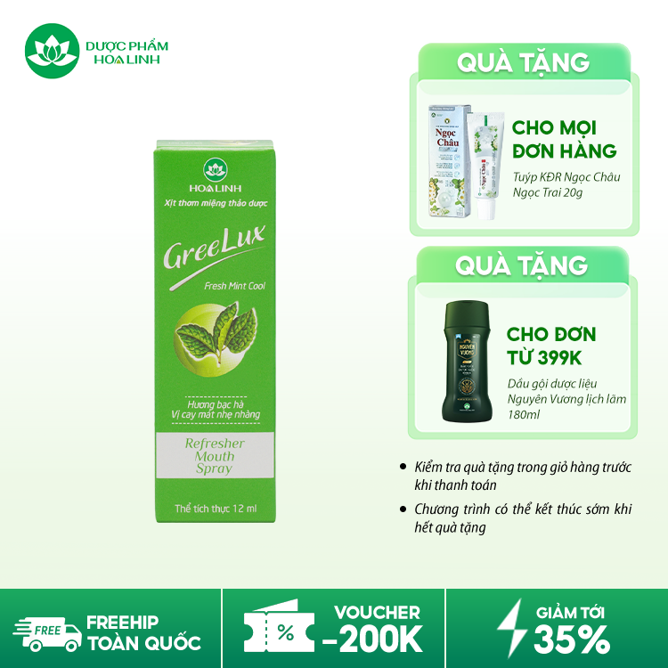 Xịt Thơm Miệng Greelux