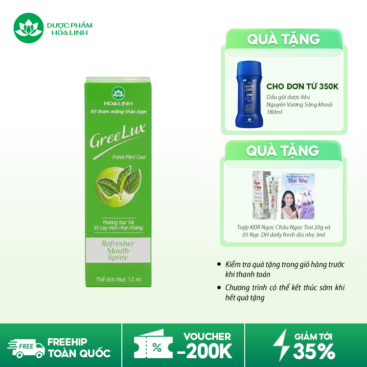 Xịt Thơm Miệng Greelux