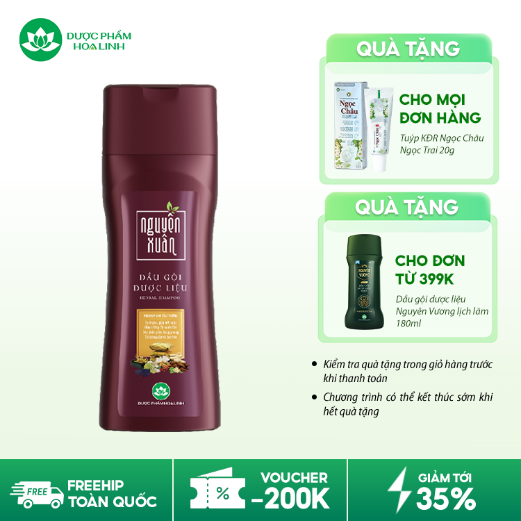 Dầu gội dược liệu Nguyên Xuân nâu đỏ