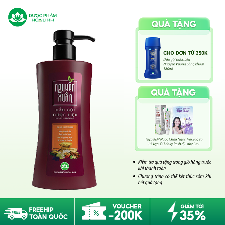 Dầu gội dược liệu Nguyên Xuân nâu đỏ Dầu gội dược liệu Nguyên Xuân nâu đỏ