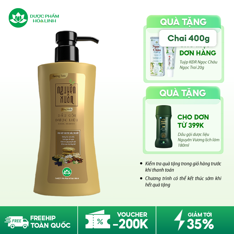 Dầu gội dược liệu Nguyên Xuân Bồng bềnh