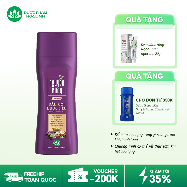 Dầu gội dược liệu Nguyên Xuân chắc khỏe