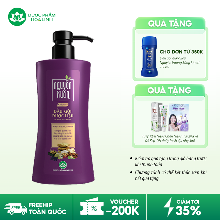 Dầu gội dược liệu Nguyên Xuân chắc khỏe