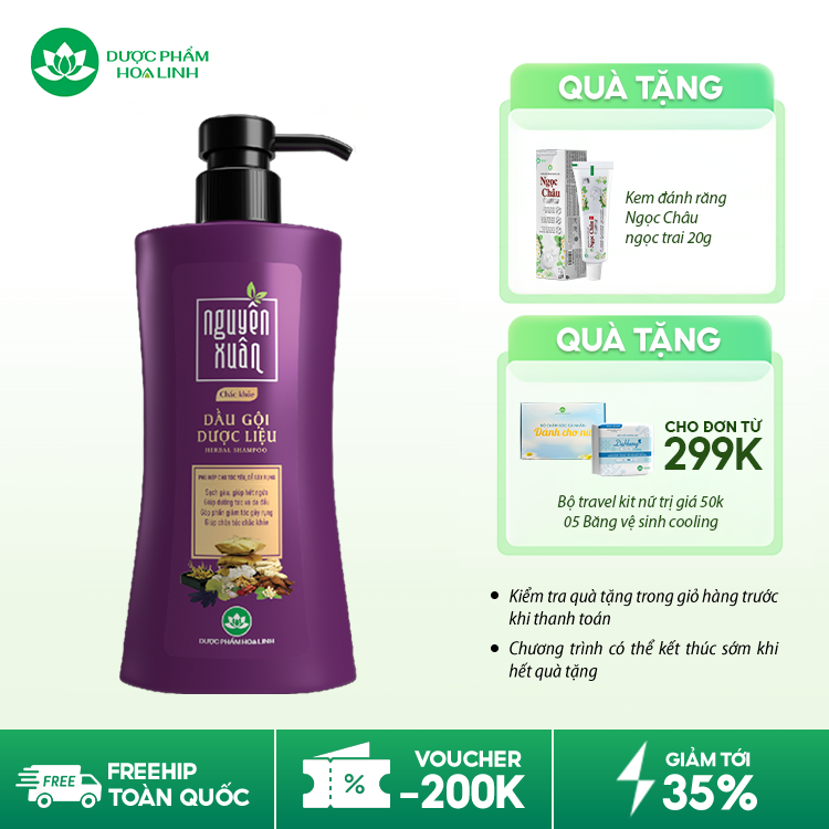 Dầu gội dược liệu Nguyên Xuân chắc khỏe Dầu gội dược liệu Nguyên Xuân chắc khỏe